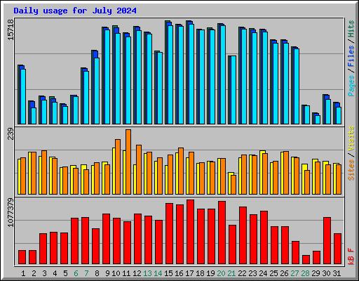 Daily usage for July 2024