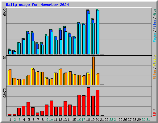 Daily usage for November 2024