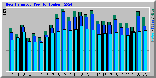 Hourly usage for September 2024