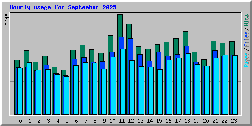 Hourly usage for September 2025